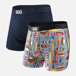 Saxx Ultra Boxer Brief Fly 2PK (Back Yard BBQ + Navy)