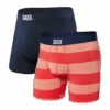 Saxx Ultra Boxer Brief Fly 2PK (Red Ombre + Rugby Navy)