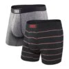 Saxx Ultra Boxer Brief Fly 2PK (Grey + Shallow Stripe)