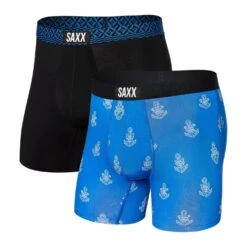 Saxx Vibe Boxer Brief | 2 Pack (Vitamin Sea + Black Remix Geo)