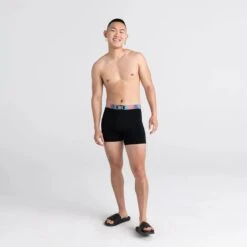 Saxx Ultra Boxer Brief Fly (Black/Tech Rec) -Saxx Comfort Sales techrec3