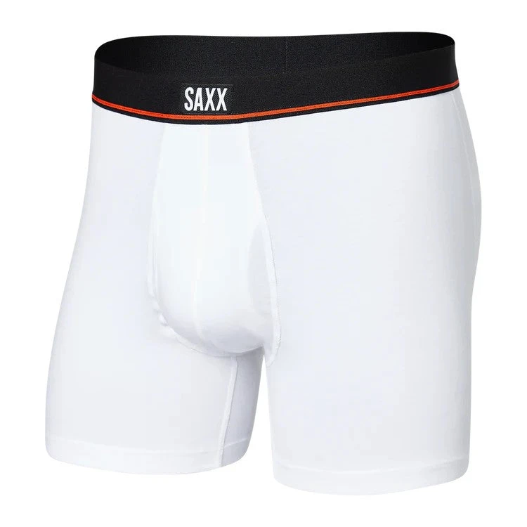 Saxx Non-Stop Stretch Cotton Boxer Brief | 3 Pack (Black, Deep Navy, White) 4 Saxx Non-Stop Stretch Cotton Boxer Brief | 3 Pack (Black, Deep Navy, White) - Image 4
